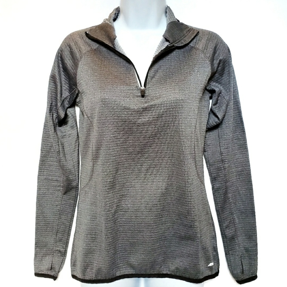 Avia 1/4 Zip Pullover Active Top Gray Extra Small